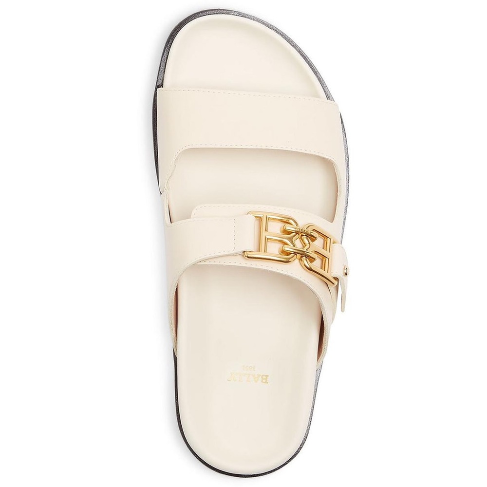 NWT Bally Emma Leather Sandals in Bone